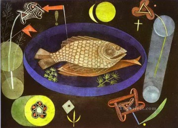 Klee Oil Painting - Aroundfish Paul Klee